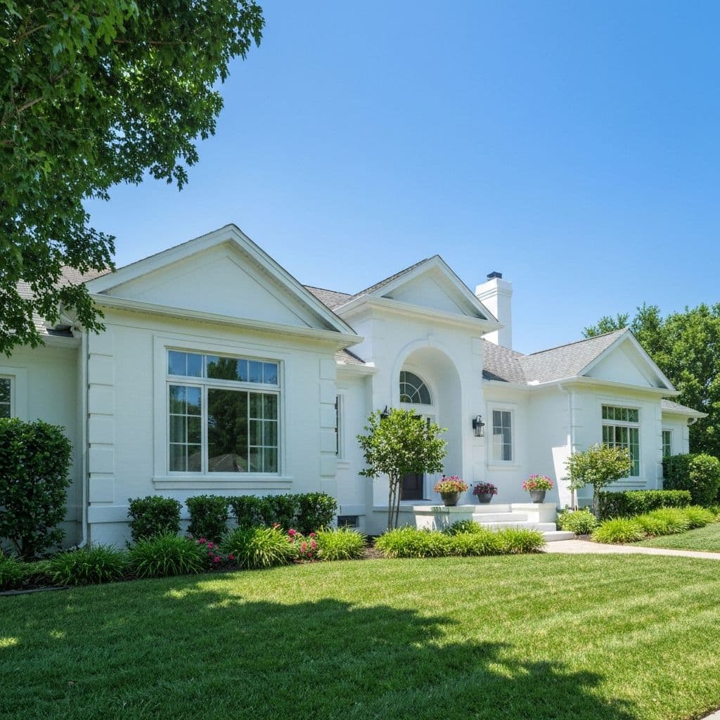 Freshly painted London townhouse exterior