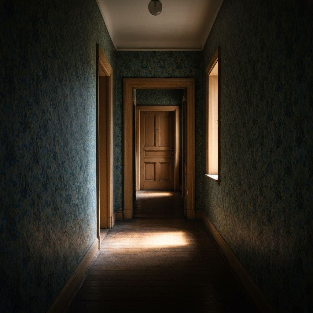 London hallway with wallpaper ready for removal